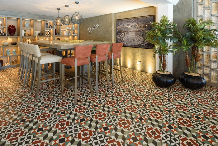 Cement tiles in 5 Star Lux Grand Lux Grand Gaube Hotel, Mauritius 1
